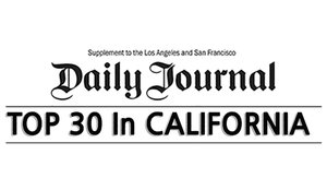 Daily Journal - Named as Top 30 Plaintiff's Attorneys in California - 2018